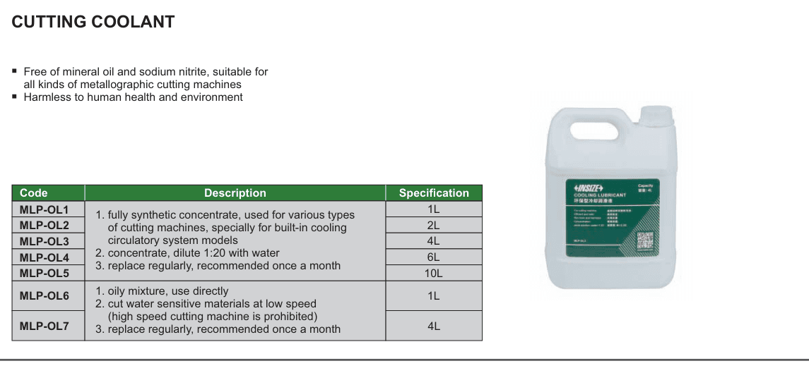 INSIZE Cutting Coolant (MLP-OL1)