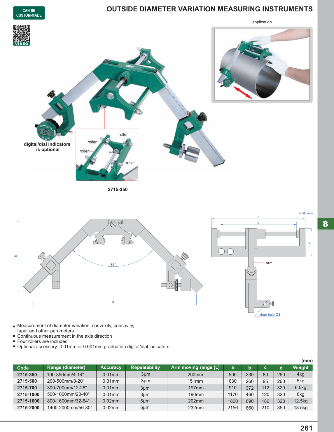INSIZE Outside Diameter Variation Measuring Instruments (2715-350)