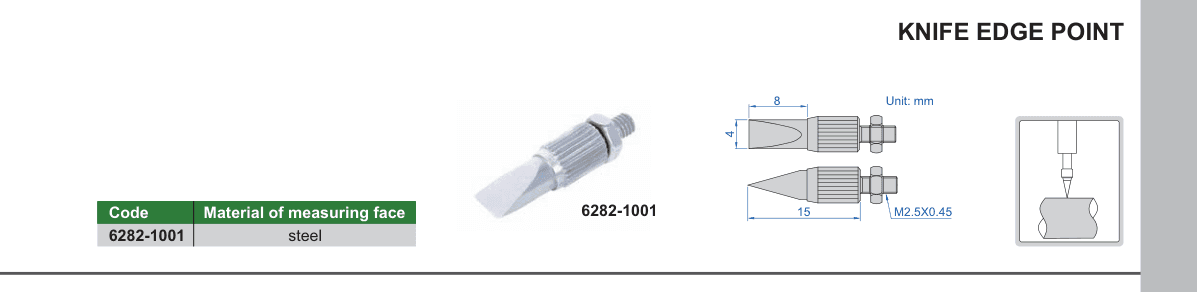 INSIZE Knife Edge Point (6282-1001)