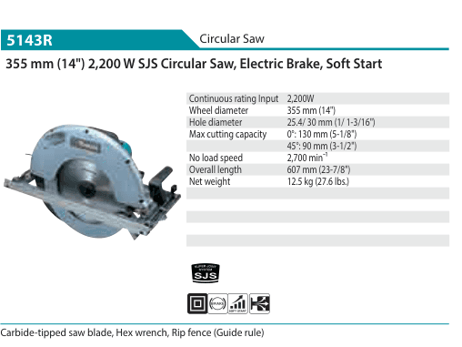 เลื่อยวงเดือน Makita 5143R