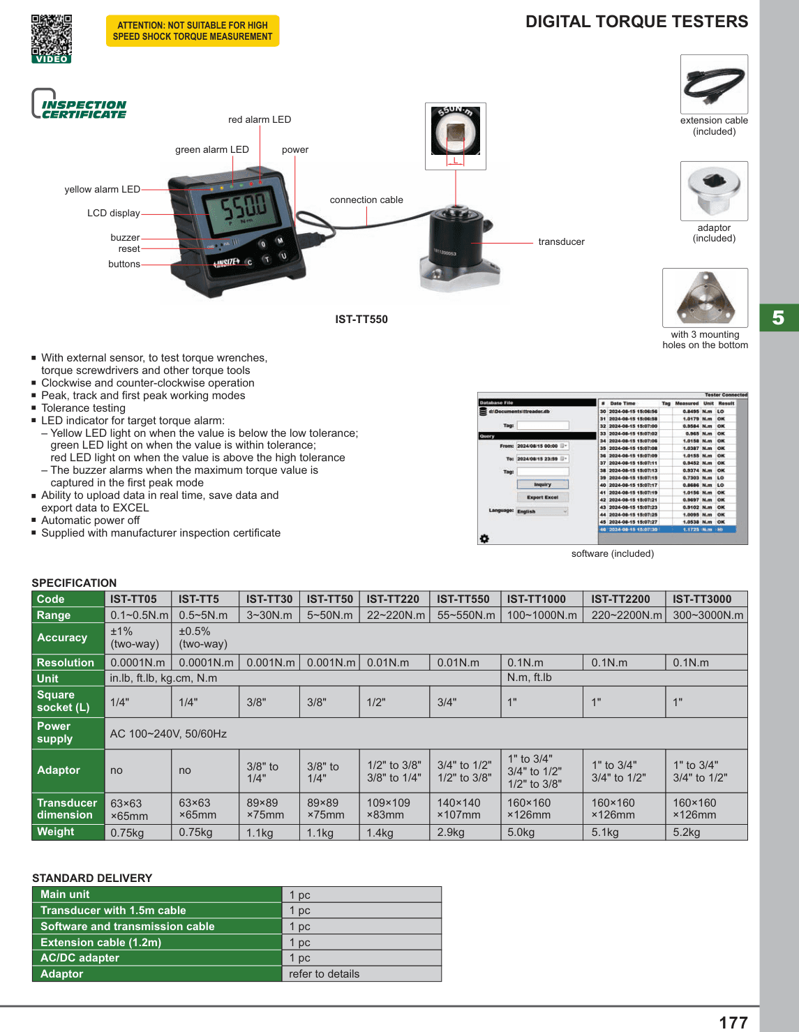INSIZE Digital Torque Testers (IST-TT550)