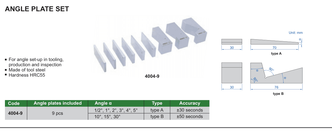 INSIZE Angle Plate Set (4004-9)