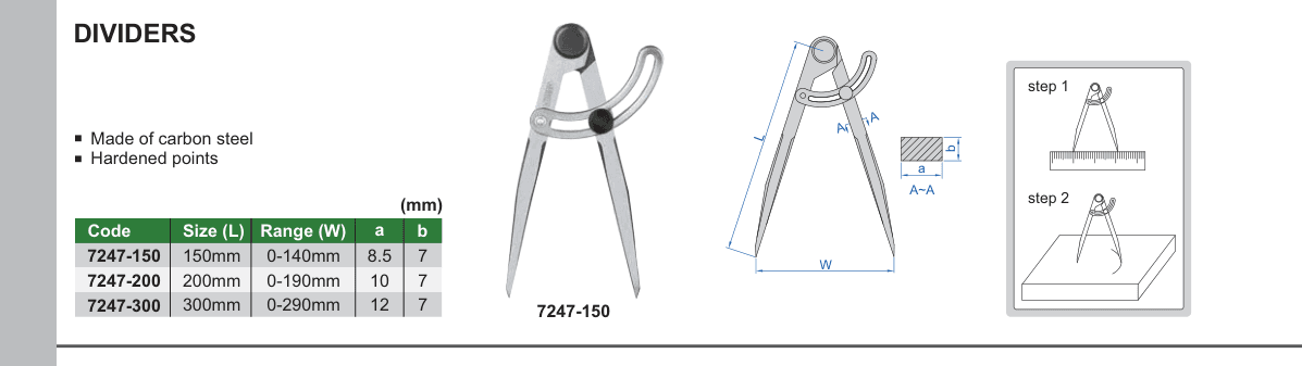 INSIZE Dividers (7247-150)