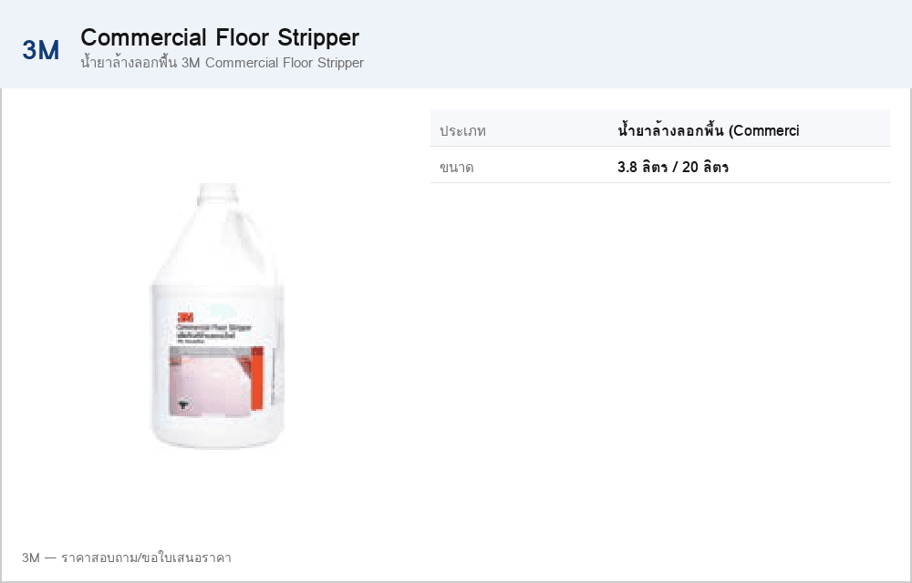 น้ำยาล้างลอกพื้น 3M Commercial Floor Stripper