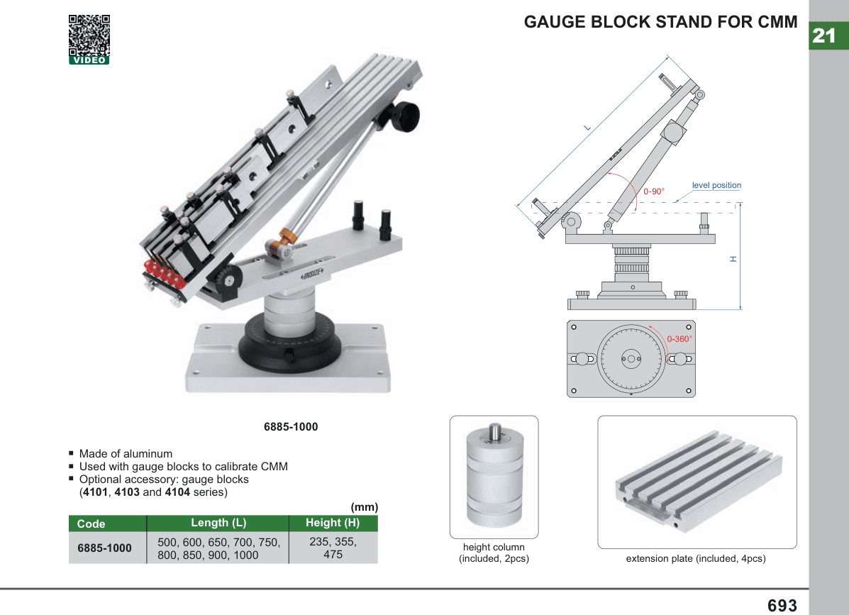 INSIZE Gauge Block Stand For Cmm (6885-1000)