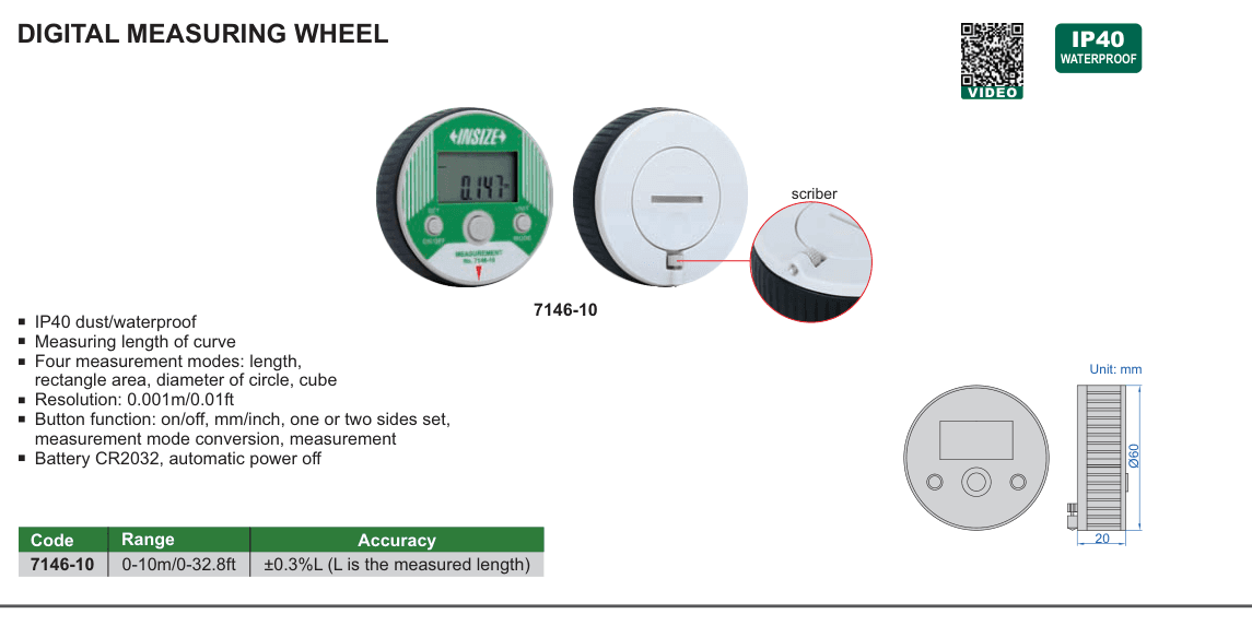 INSIZE Digital Measuring Wheel (7146-10)