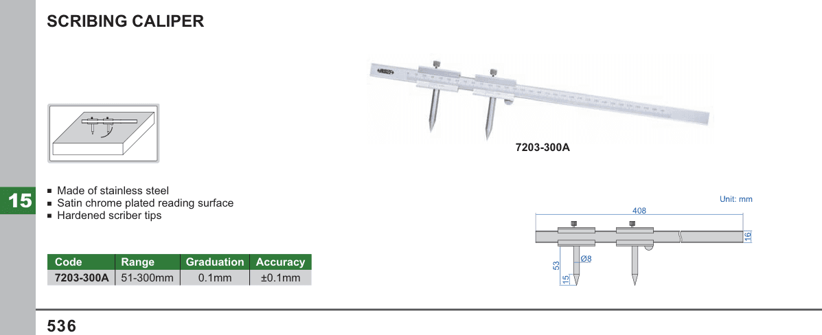 INSIZE Scribing Caliper (7203-300A)