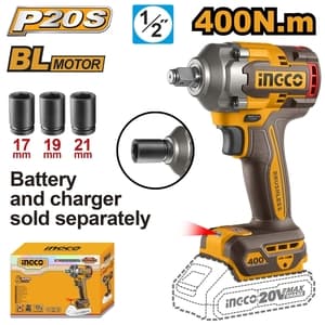 บล็อกไร้สาย INGCO CIWLI20401 400 N.m (20V เครื่องเปล่า)