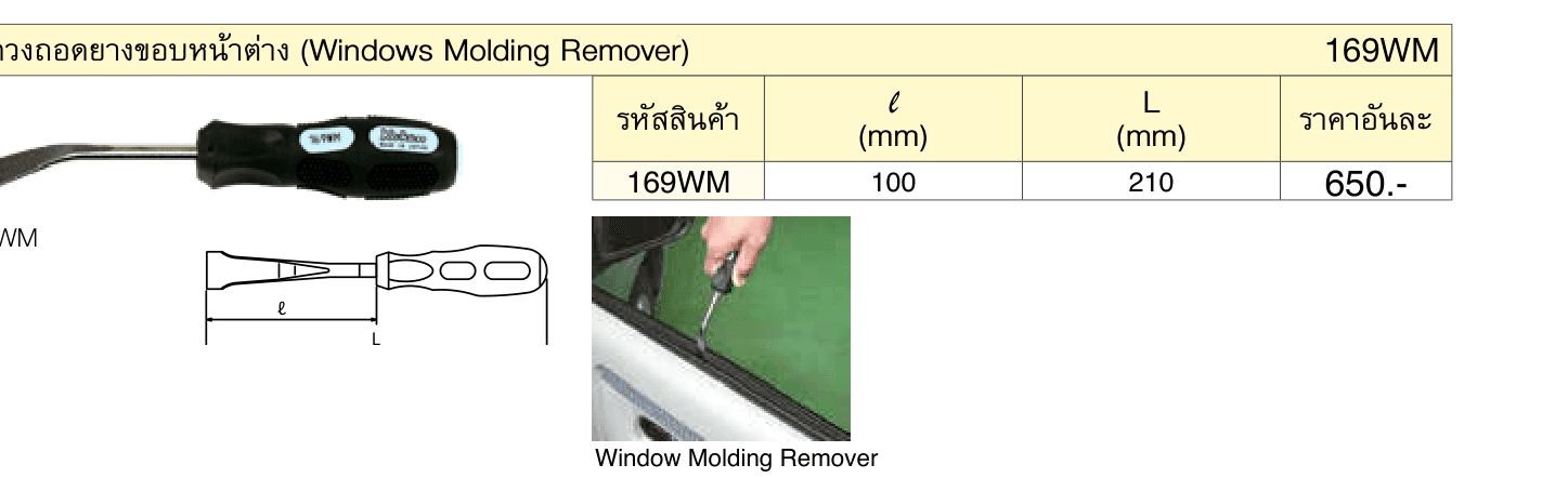 ไขควงถอดยางขอบหน้าต่าง (Windows Molding Remover)