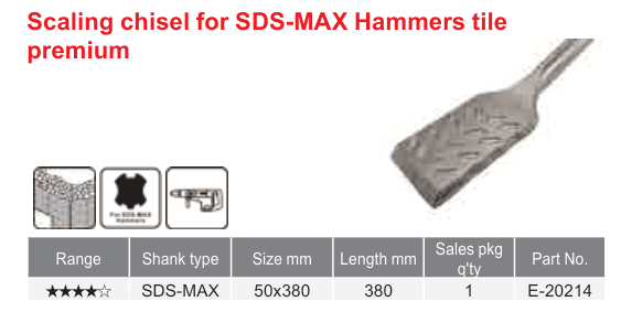 อุปกรณ์เสริม Makita — Scaling chisel for SDS-MAX Hammers tile premium