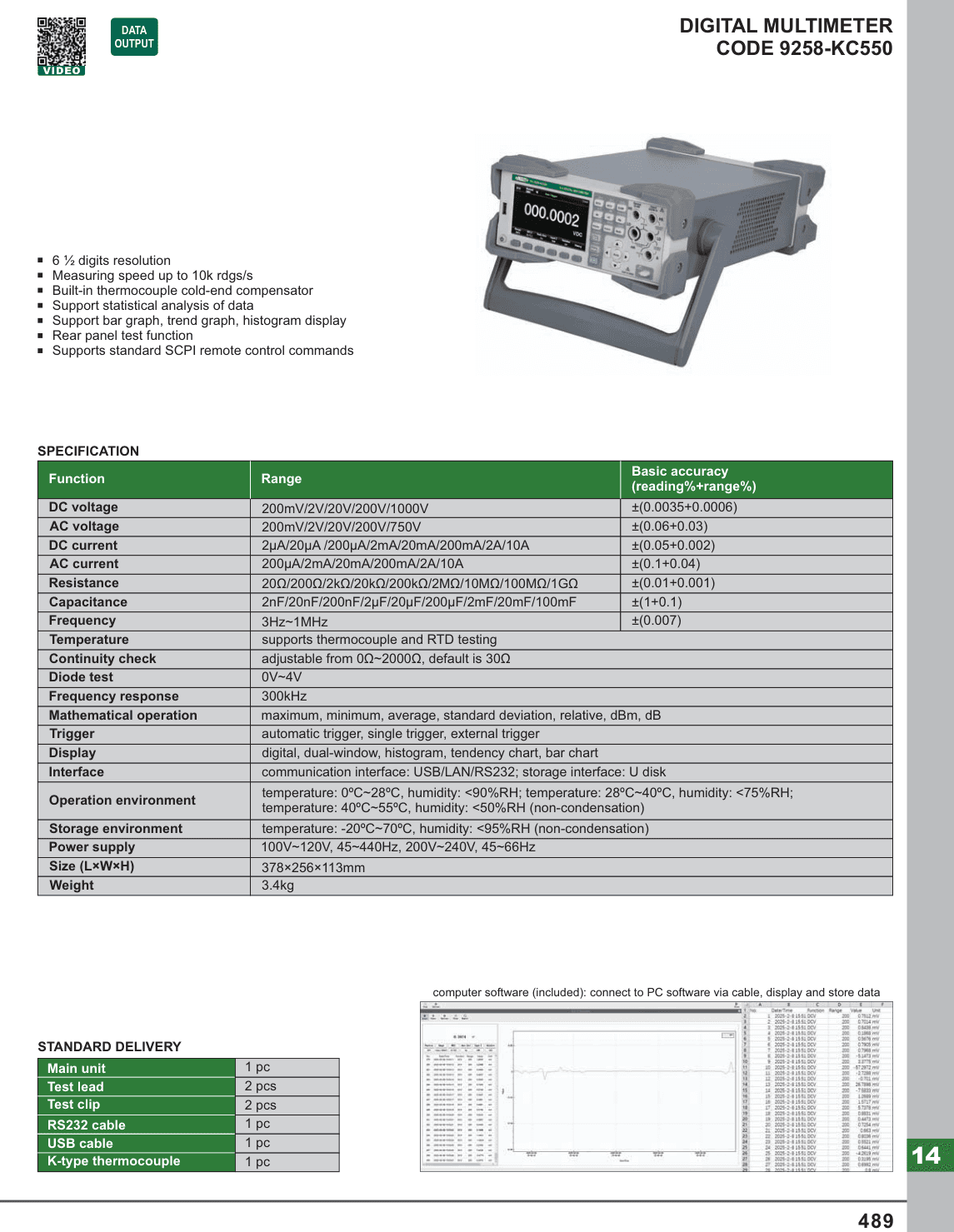 INSIZE Digital Multimeter (9258-KC550)