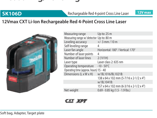 Measuring/Leveling Makita SK106D