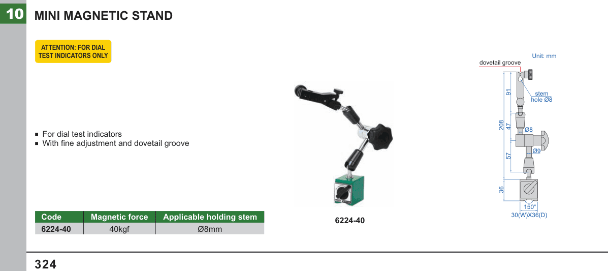 INSIZE Mini Magnetic Stand (6224-40)