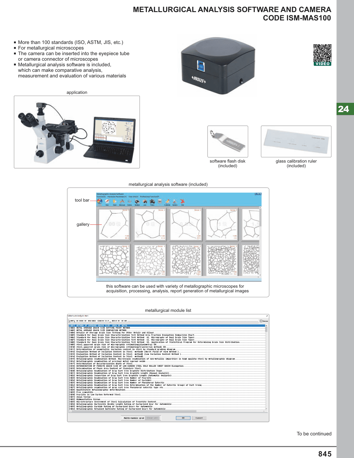 INSIZE Metallurgical Analysis Software And Camera (ISM-MAS100)
