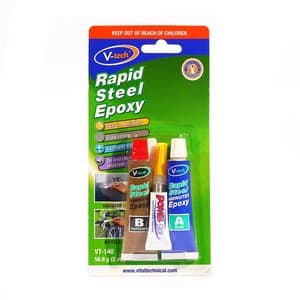 กาวอีพ็อกซี่แบบผสม แห้งเร็ว/แห้งช้า (Steel / 3 Ton Epoxy) V-Tech วี-เทค