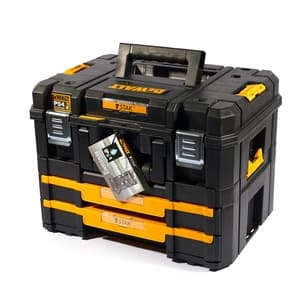 ชุดกล่องเครื่องมือ DeWALT TSTAK ขนาดมาตรฐาน แบบมีเพิ่ม 2 ลิ้นชัก (DWST83395-1)