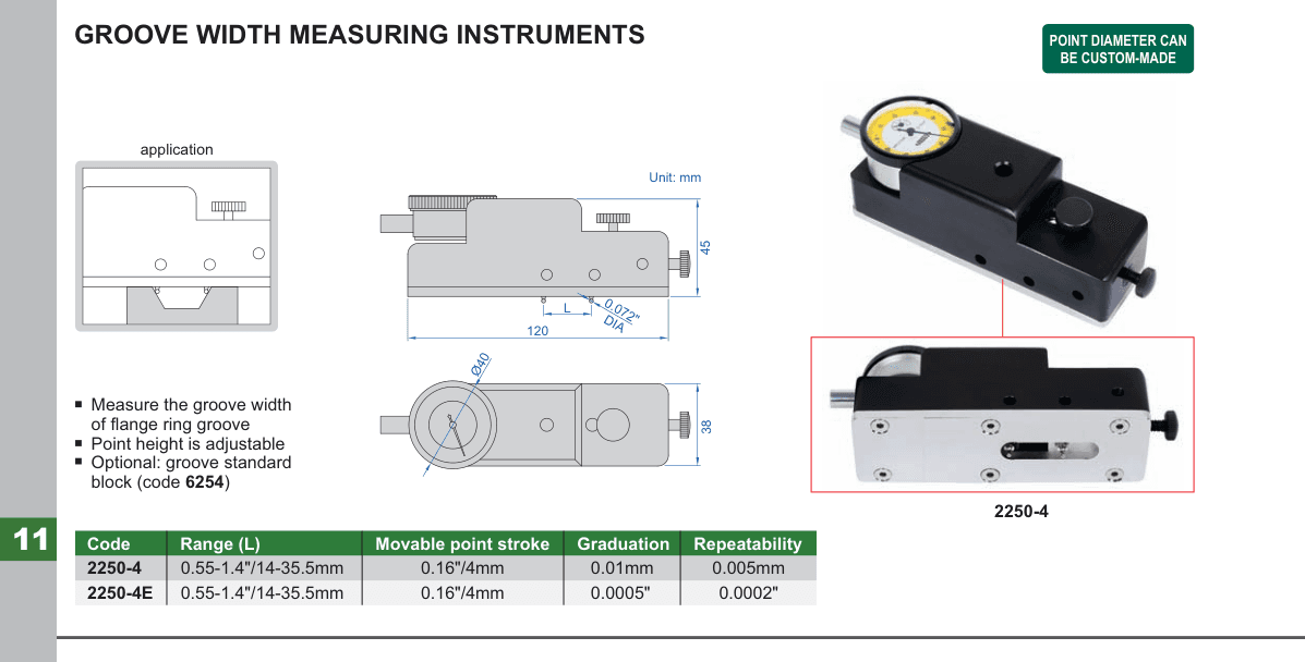 INSIZE Groove Width Measuring Instruments (2250-4)