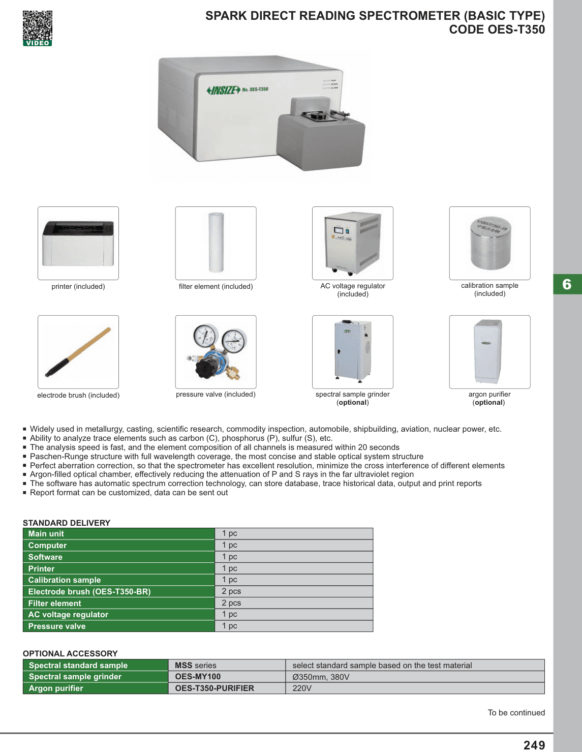 INSIZE Spark Direct Reading Spectrometer (Basic Type) (OES-T350)