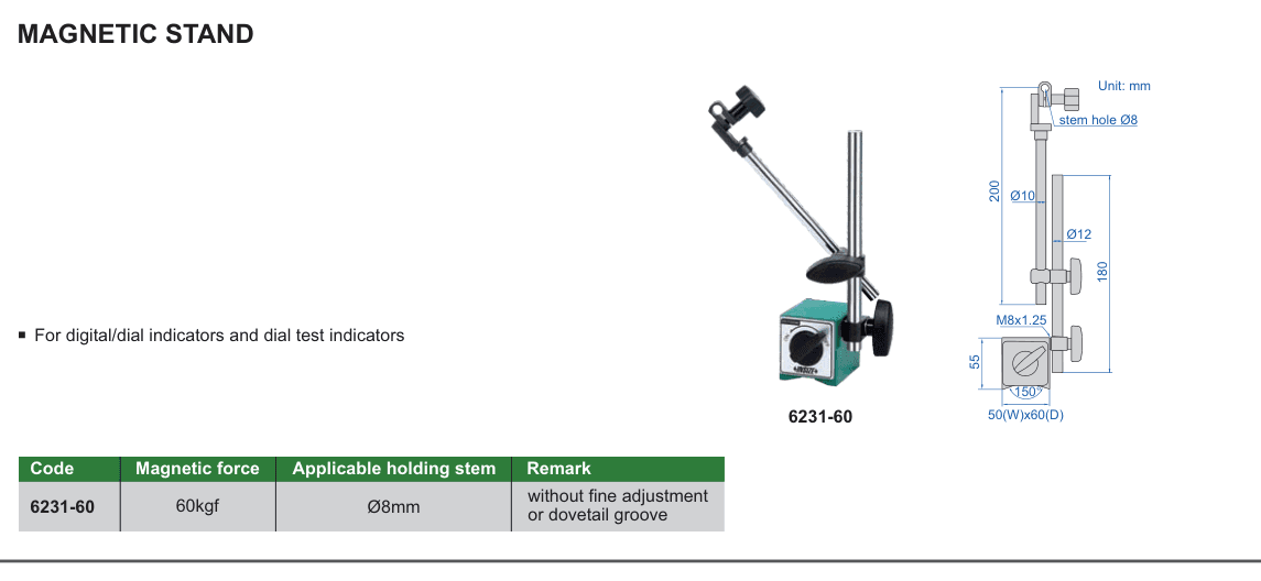 INSIZE Magnetic Stand (6231-60)