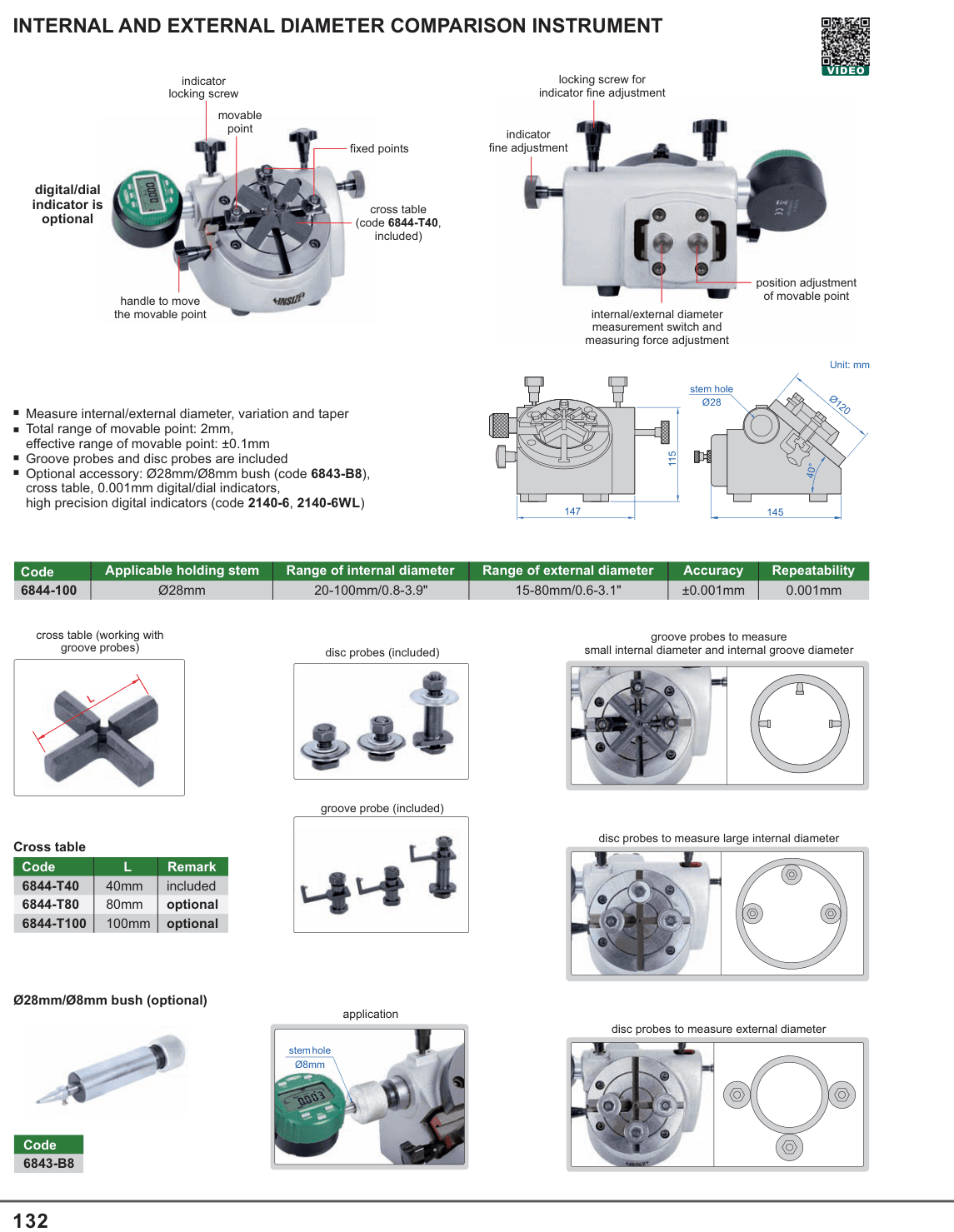 INSIZE Internal And External Diameter Comparison Instrument (6843-B8)