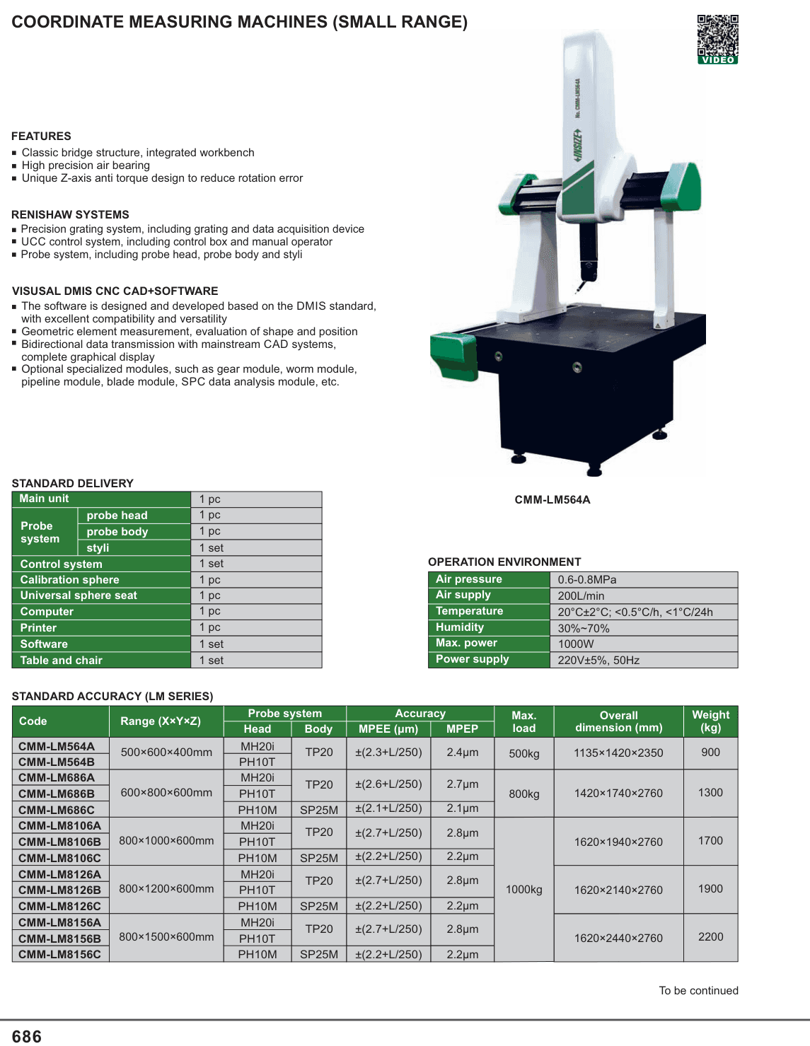 INSIZE Coordinate Measuring Machines (Small Range) (CMM-LM564A)