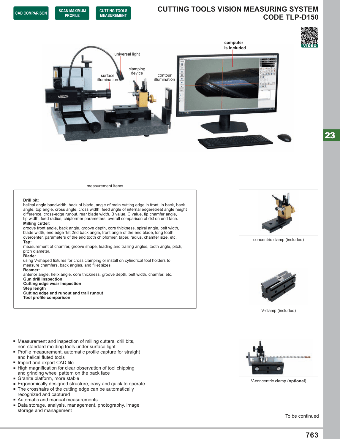 INSIZE Cutting Tools Vision Measuring System (TLP-D150)