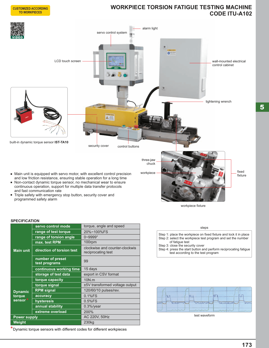 INSIZE Workpiece Torsion Fatigue Testing Machine (ITU-A102)