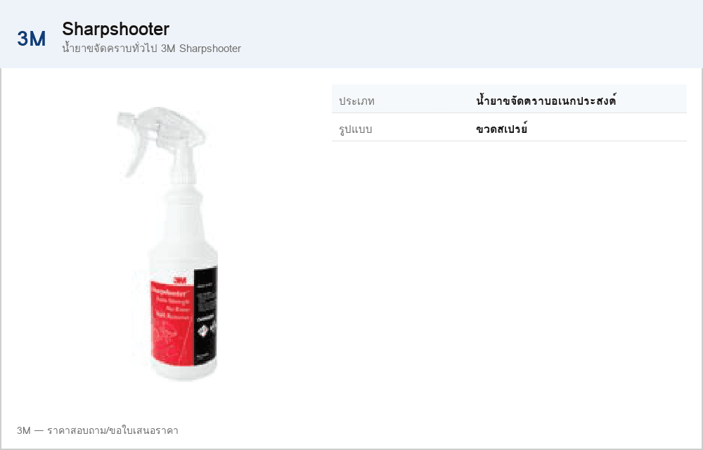 น้ำยาขจัดคราบทั่วไป 3M Sharpshooter