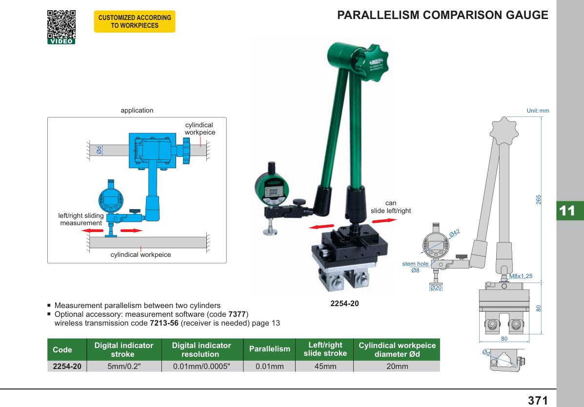INSIZE Parallelism Comparison Gauge (2254-20)