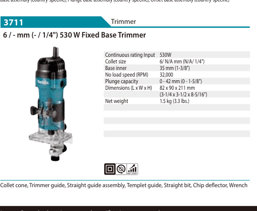ทริมเมอร์ Makita 3711