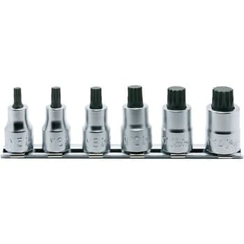 บ๊อกซ์เดือยโผล่ XZN ขนาด 3/8” ยาว 50mm. ชุด 7 ชิ้น ในรางเหล็ก (XZN Bit Socket Set)