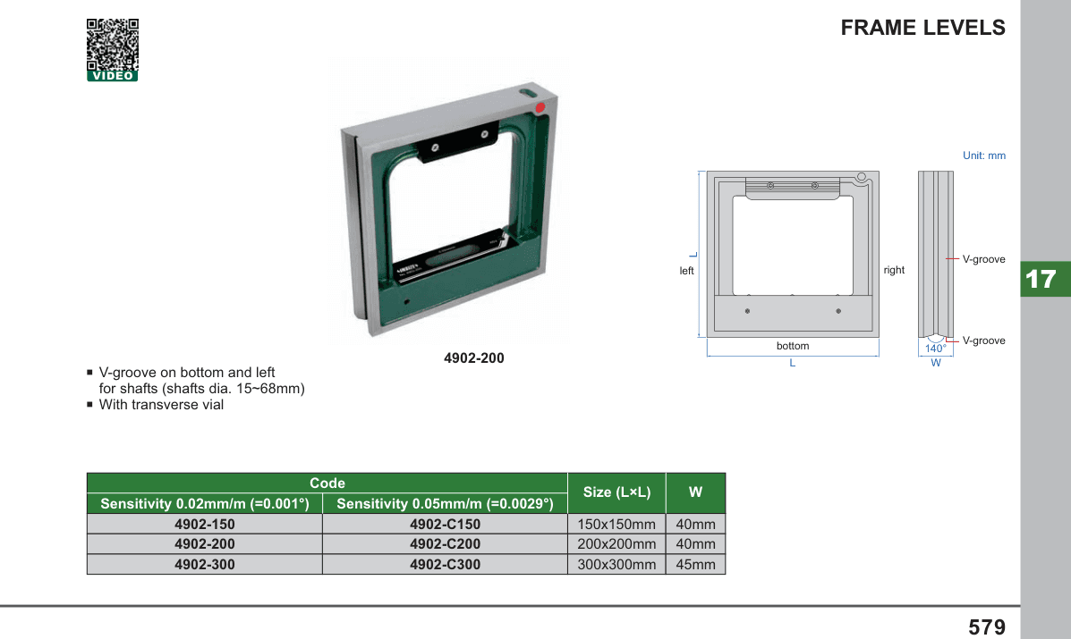 INSIZE Frame Levels (4902-150)