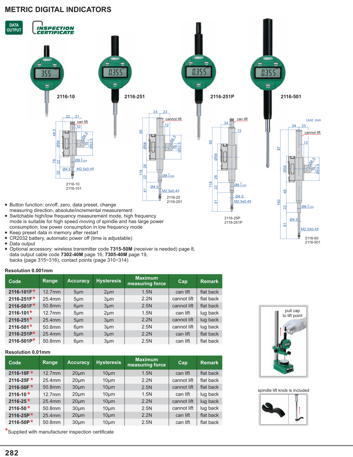 INSIZE Metric Digital Indicators (2116-101F)