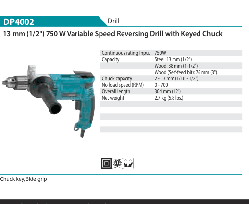 สว่านไฟฟ้า Makita DP4002